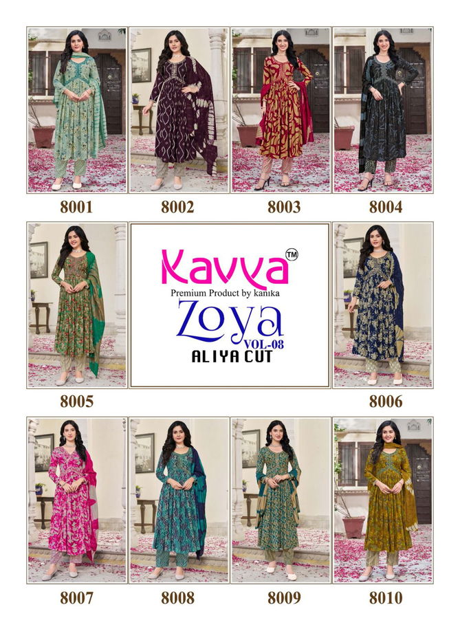 Zoya Vol 8 By Kavya Kurti With Bottom Dupatta Wholesale Market In Surat
